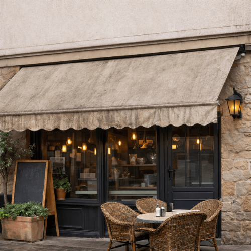 Store banne avant nettoyage professionnel